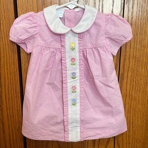 Edgehill Collection Pink Gingham Dress - 9 Month